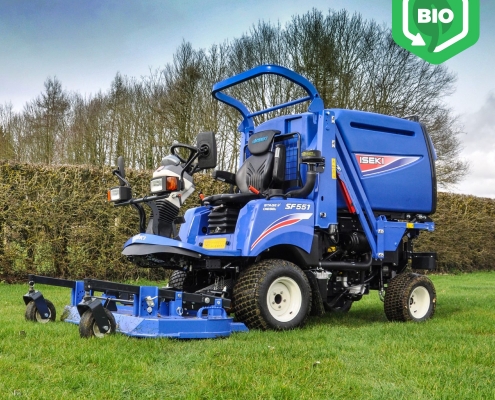 Iseki SF544 + SF551 Out-Front Mower Collectors