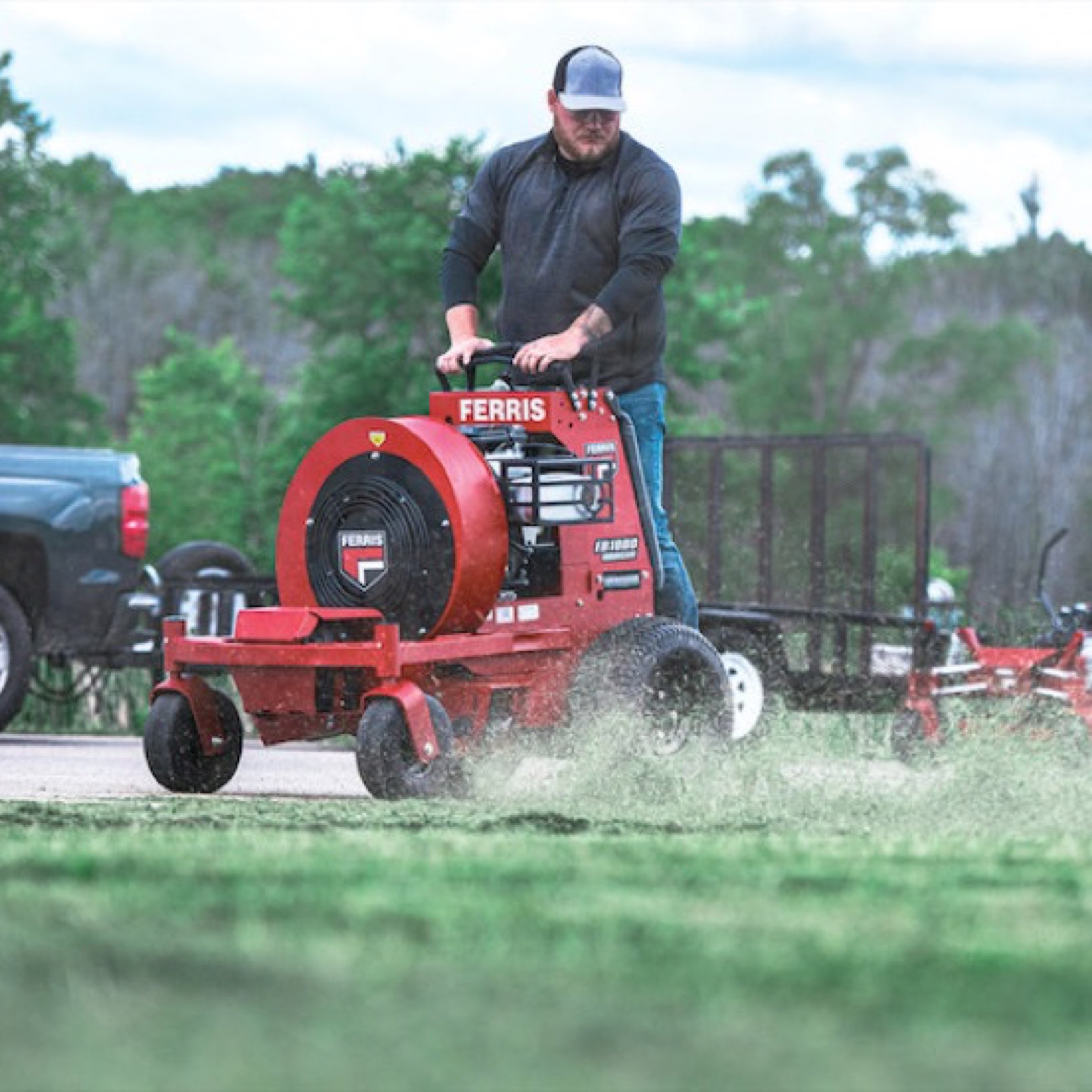 Ferris FB1000 Hurricane Stand-on Power Blower At RT Machinery Ltd