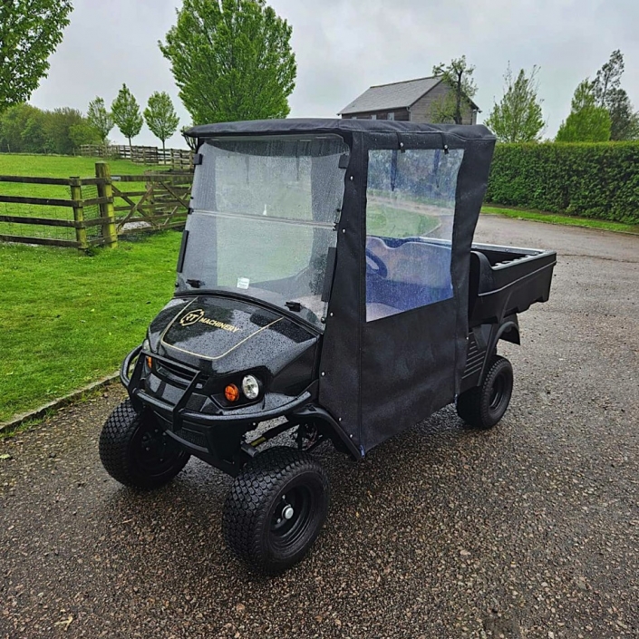 Cushman Pro Hauler X with wrapped bonnet and custom covers