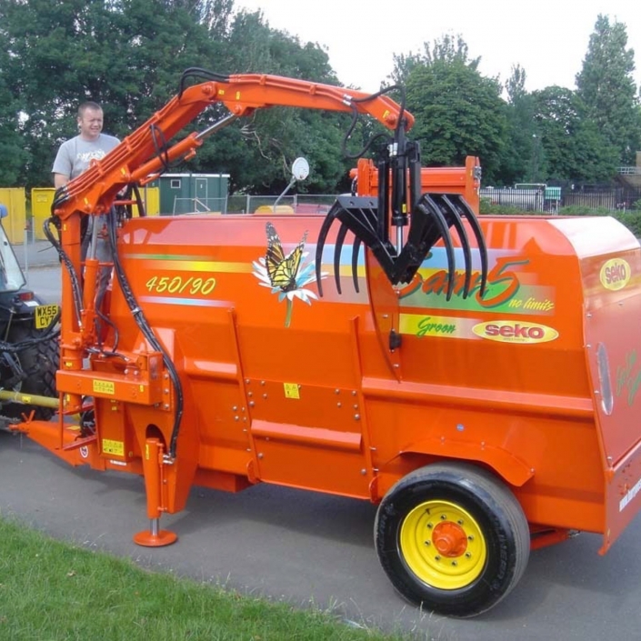 Seko Samurai 5 Trailed, Tractor-Powered Green Bio Material Shredder