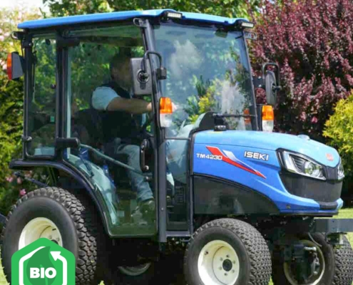 Iseki TM4230CH 21hp and TM4270CH 25hp Lightweight Compact Tractors with Full Cab